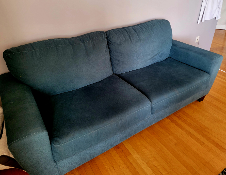 Teal Sofa Couch - Two Seater - photo 2