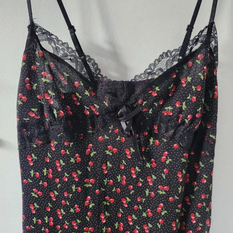 Black Cherry Print Cami Slip Dress image indicator(2)