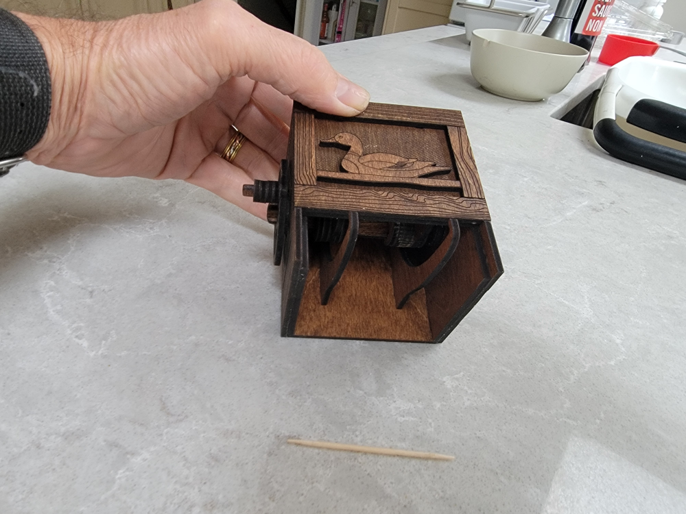 Wooden Toothpick Dispenser with Duck Design - photo 3
