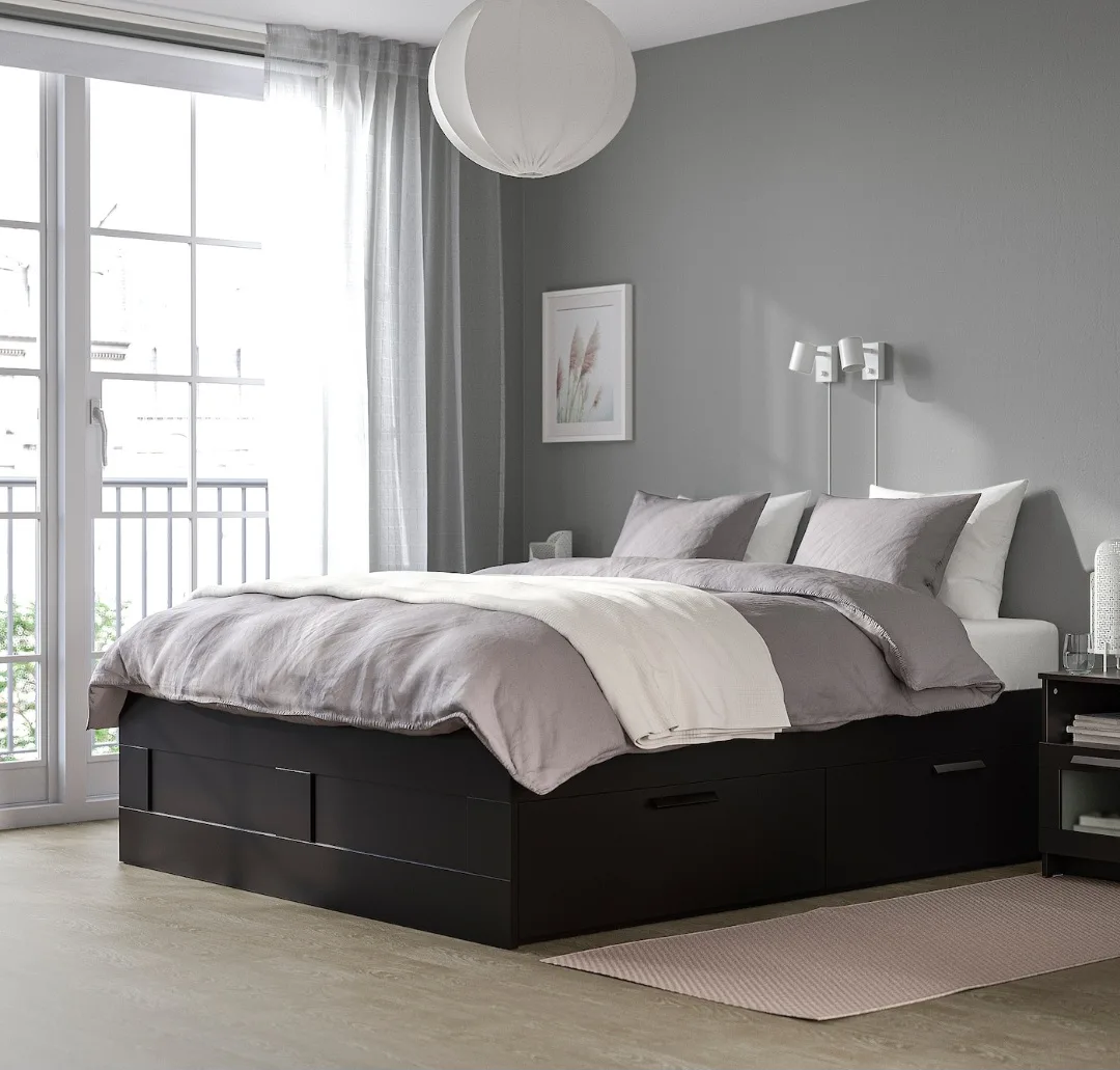 Brimnes Full Double Bed with headboard and storage image indicator(4)