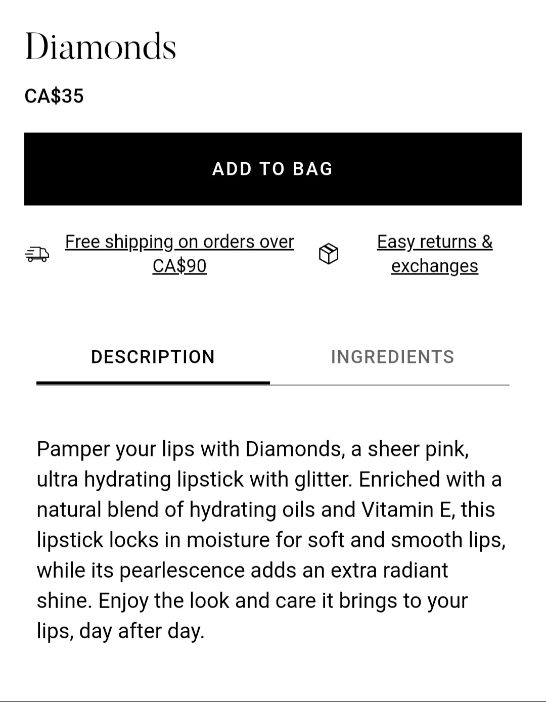 SEINT Diamonds Are Forever Lipstick - photo 5