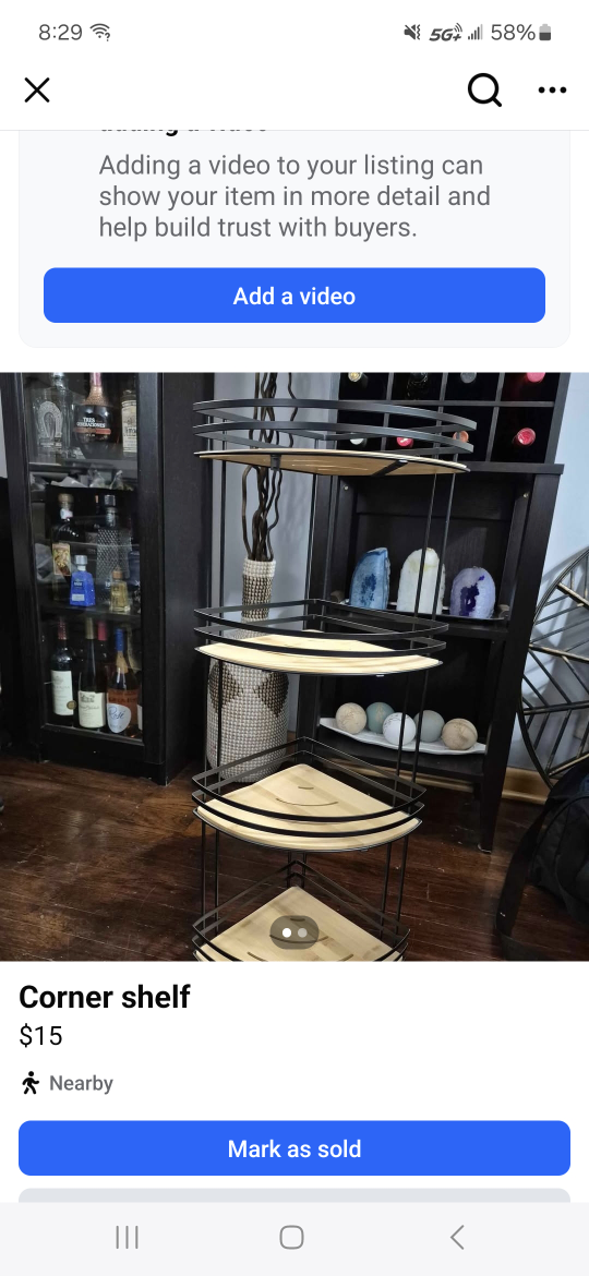 Corner Shelf - 3 Tier Bamboo Shelf
