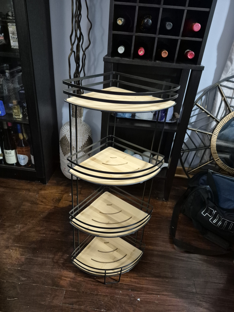 Corner Shelf - 3 Tier Bamboo Shelf - photo 2