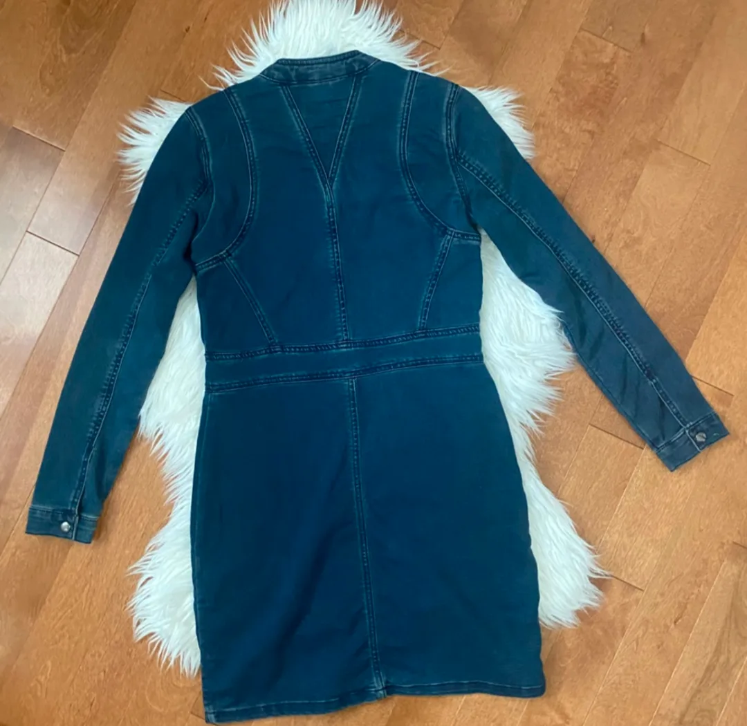 Triple Five Soul Long Sleeved Denim Dress image indicator(4)