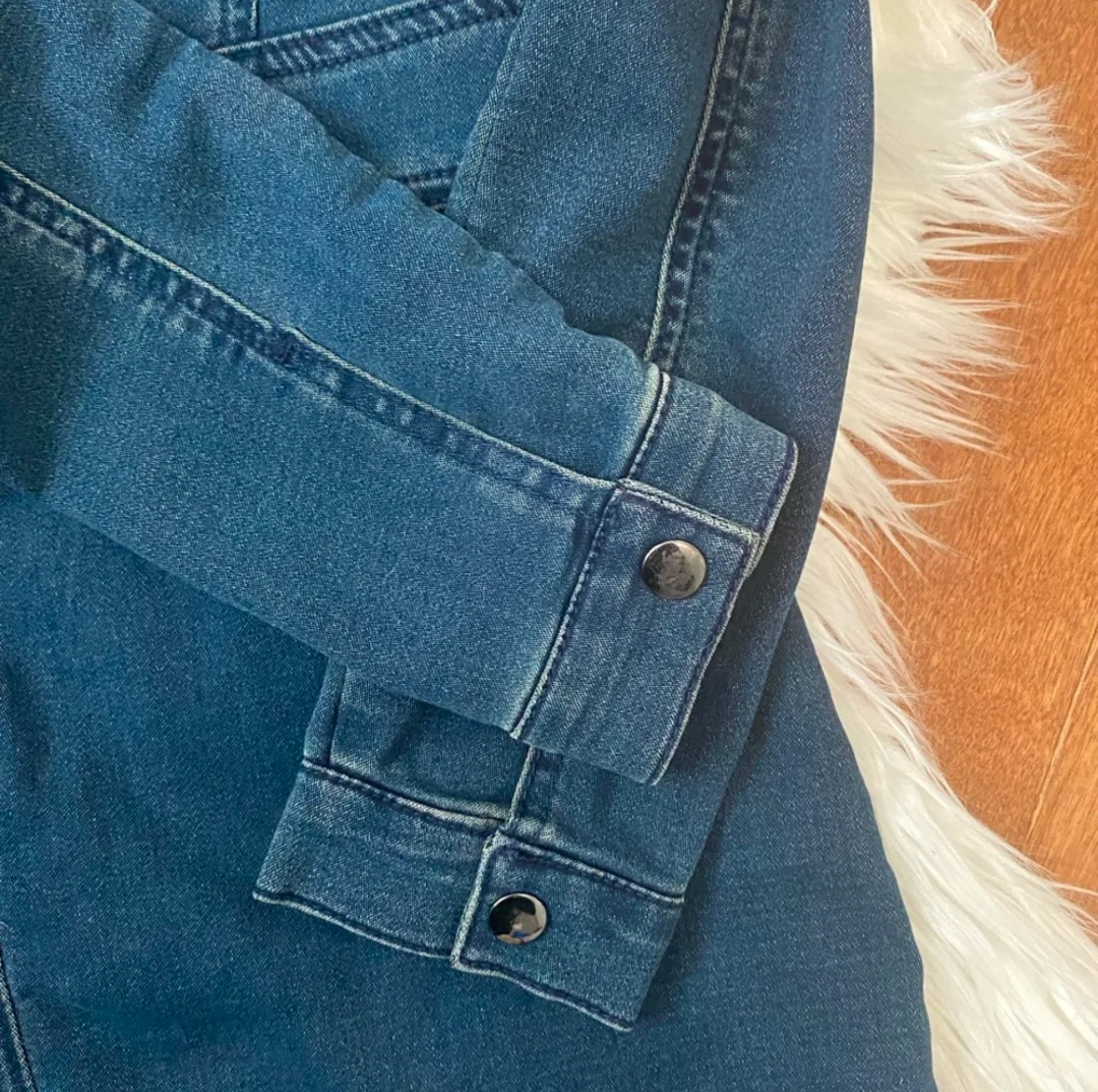 Triple Five Soul Long Sleeved Denim Dress image indicator(6)