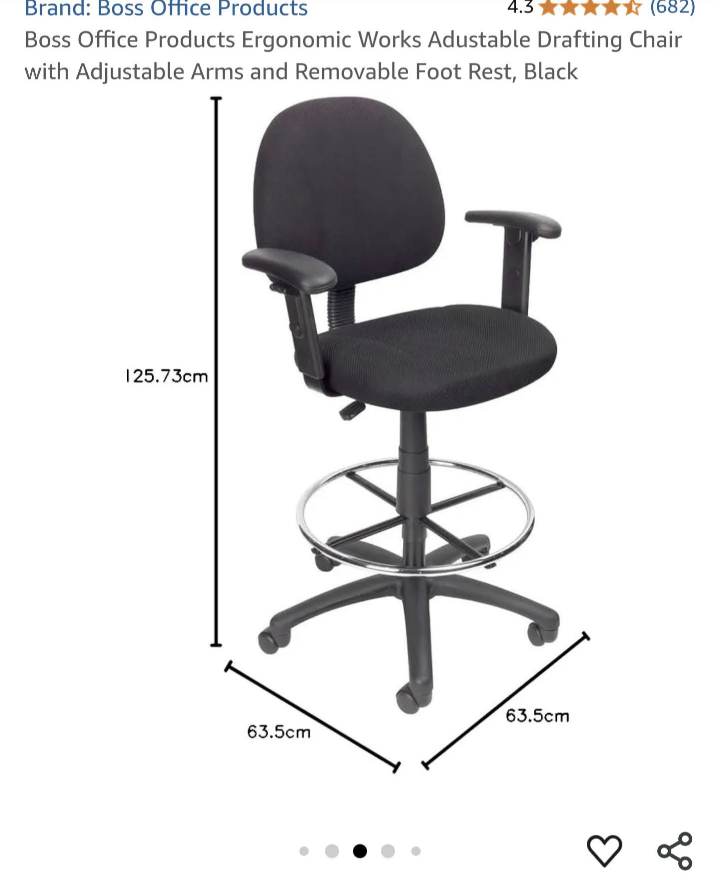 Adjustable Office Chair - for High desk