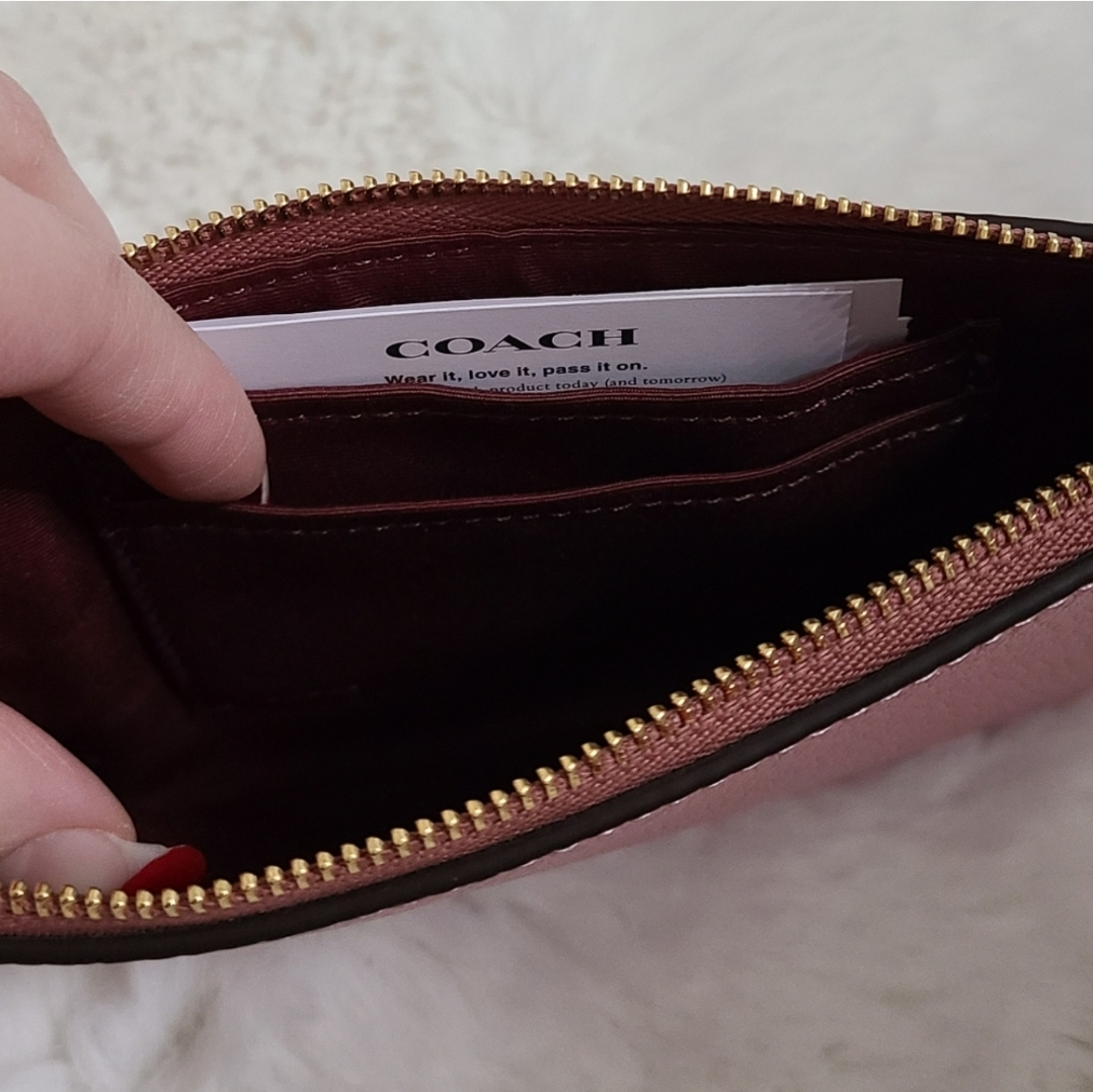 Coach Dusty Rose Leather Wristlet Rose - photo 5