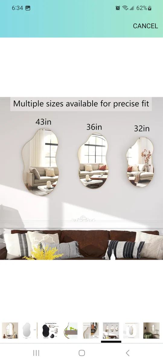 SHYFROY Irregular Wall Mirror - Gold brand new image indicator(6)
