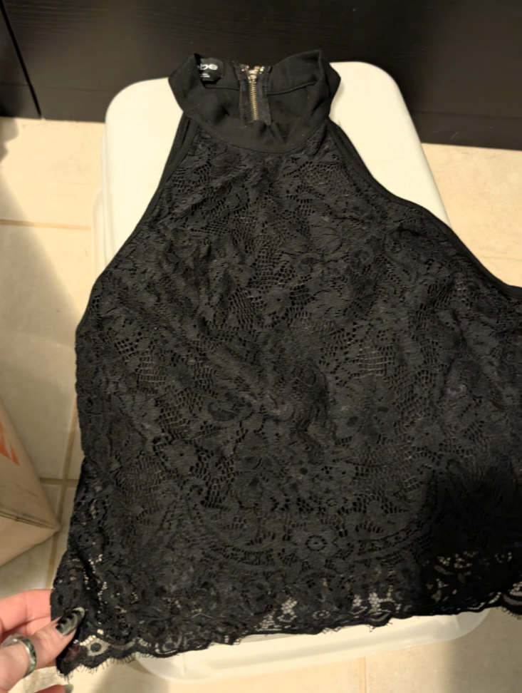 Black Lace Halter Top - photo 3