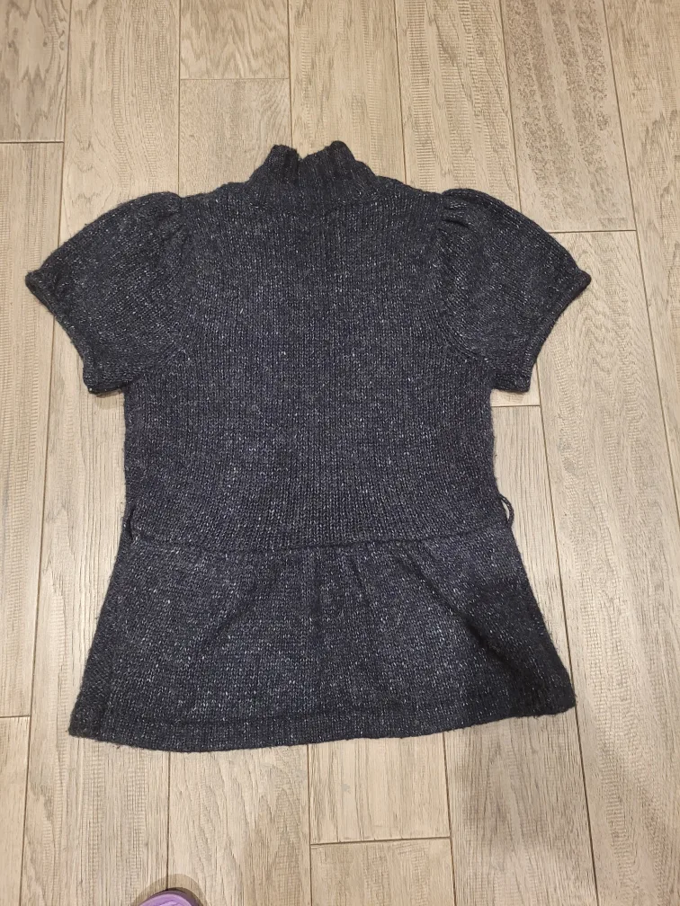 Women's Dark Grey Knit Cardigan Sweater image indicator(2)