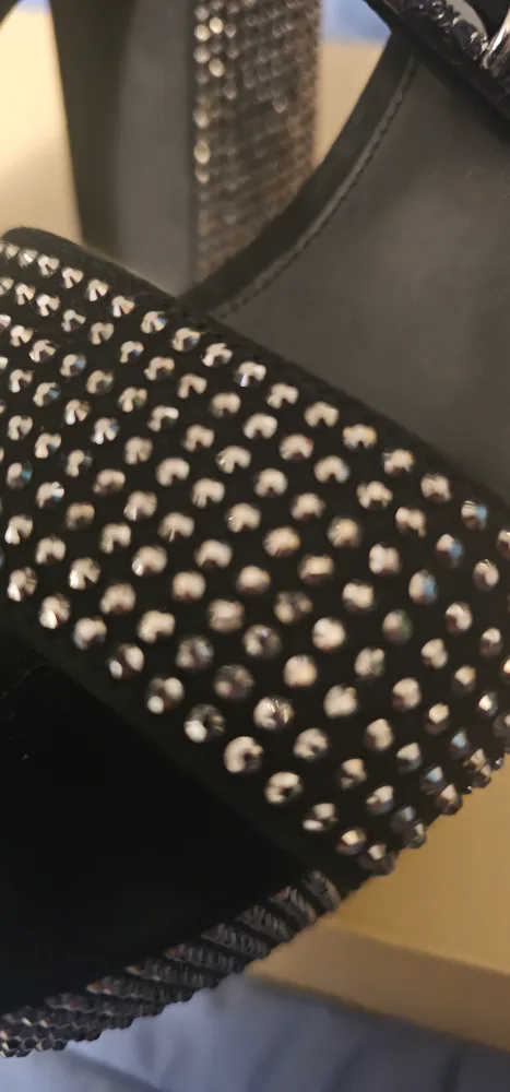 Michael Kors Black Crystal Platform Sandals - Size 8 image indicator(7)