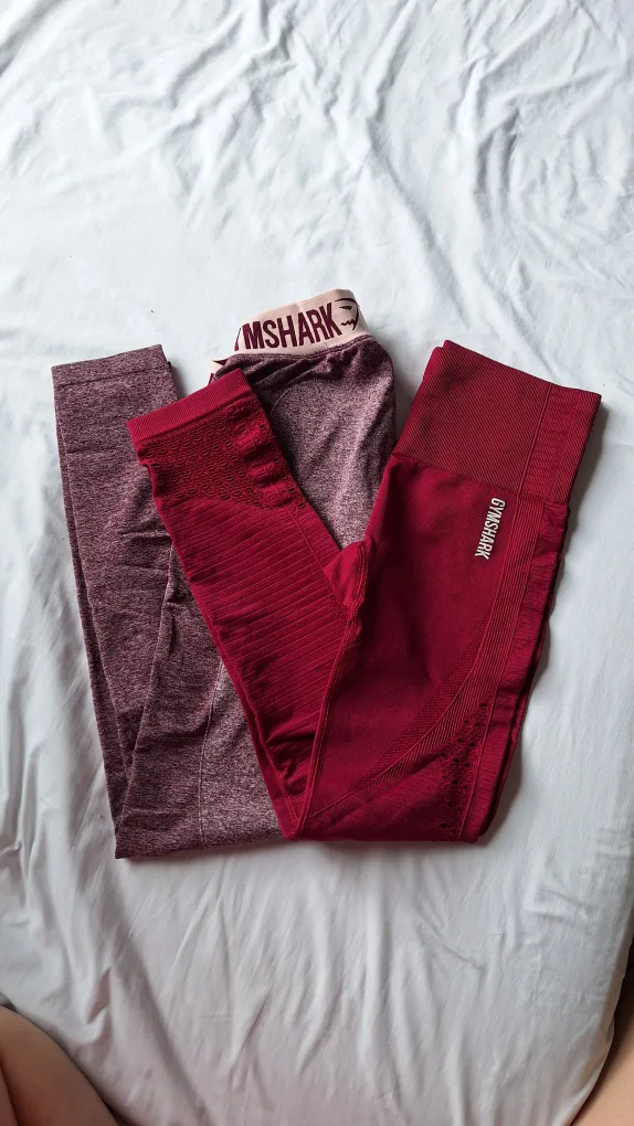Gymshark Leggings - Two Pairs - Burgundy and Magenta image indicator(2)