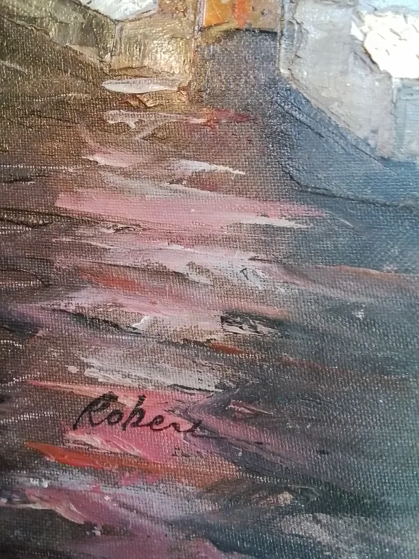 Singed Impressionist Oil on Canvas Painting image indicator(3)