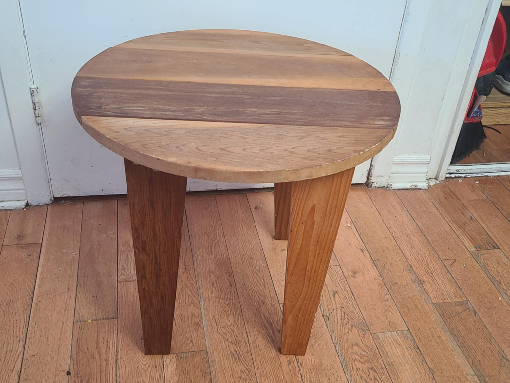 Small Round Wooden Side Table