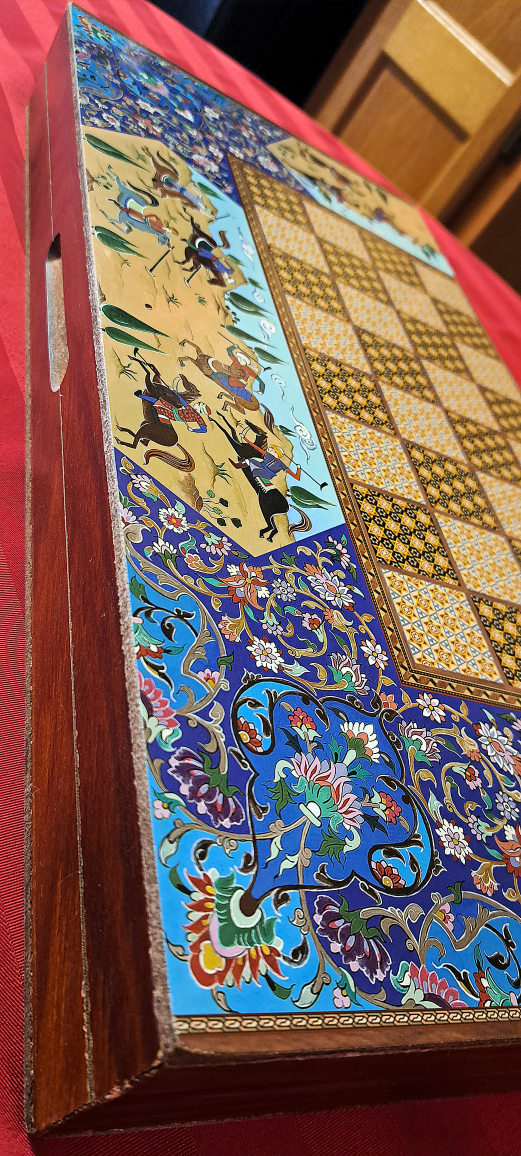 Persian Backgammon Board with Safavid-era Painting - photo 4