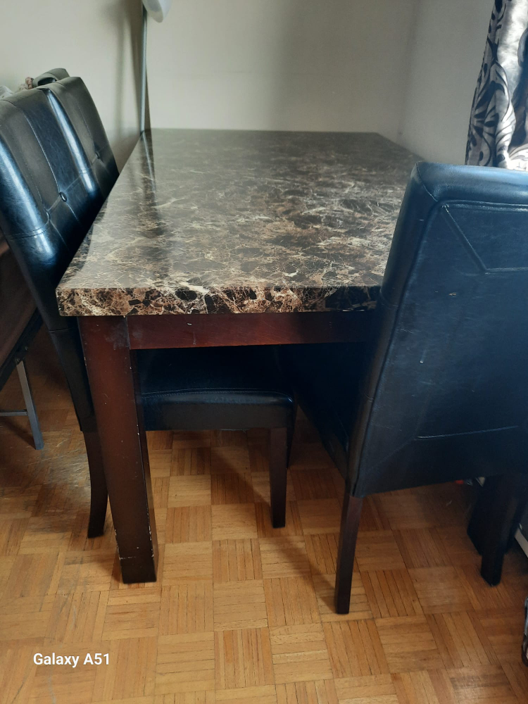 Dining table set with 6 chairs