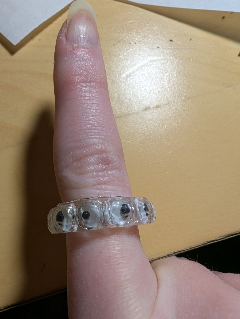 Handcrafted Wiggle Eyes Ring