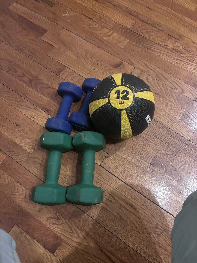 Home Gym Weight Set - Dumbbells & Medicine Ball