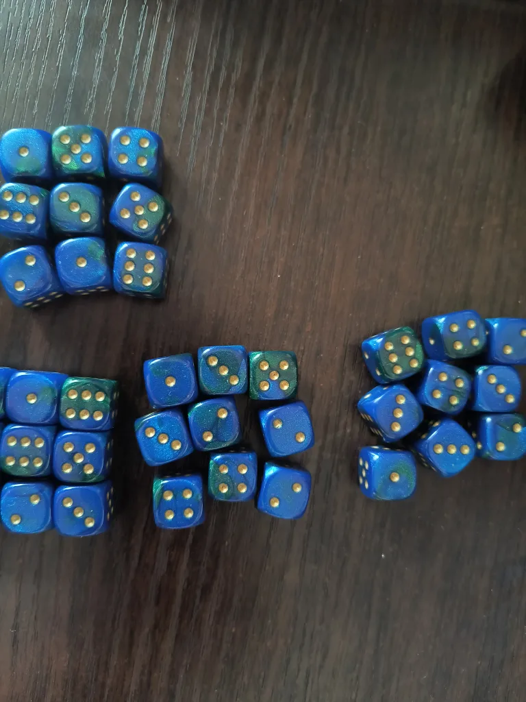 Set of MTG/D&D dice- d20, d6, d percentile, etc image indicator(2)