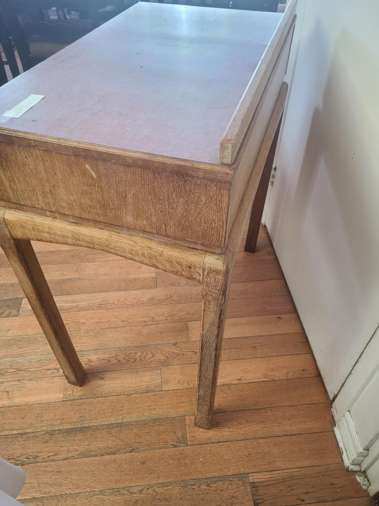 Vintage Wooden Desk with Single Drawer - photo 4