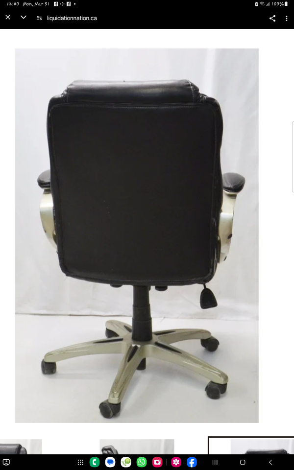 Black Leather Executive Office Chair - photo 5