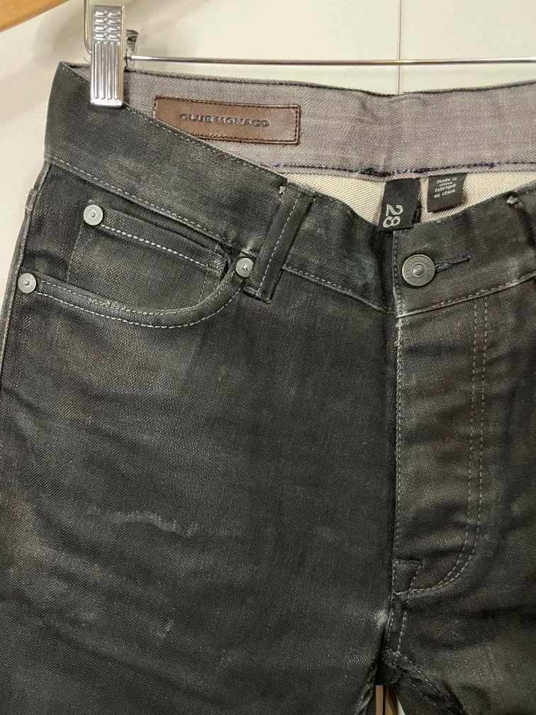 Club Monaco Straight Slim Black Jeans image indicator(2)