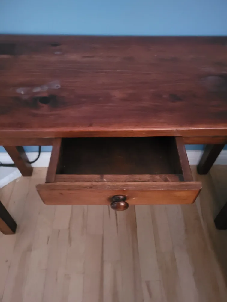 Dark Wood Console Table with Drawer image indicator(3)