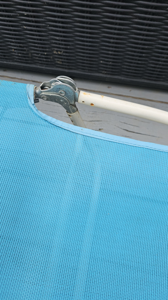 Vintage Blue Folding Lounge Chair - photo 3