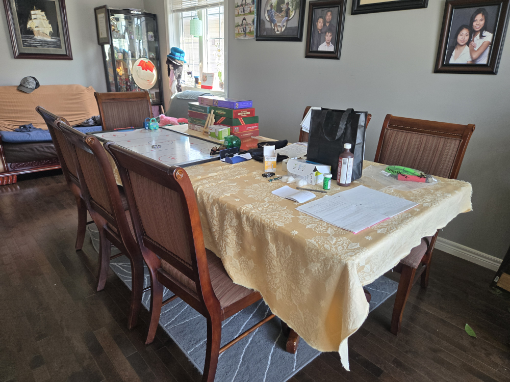 Dark Brown Wooden Dining Table and eight Chairs Set - photo 2