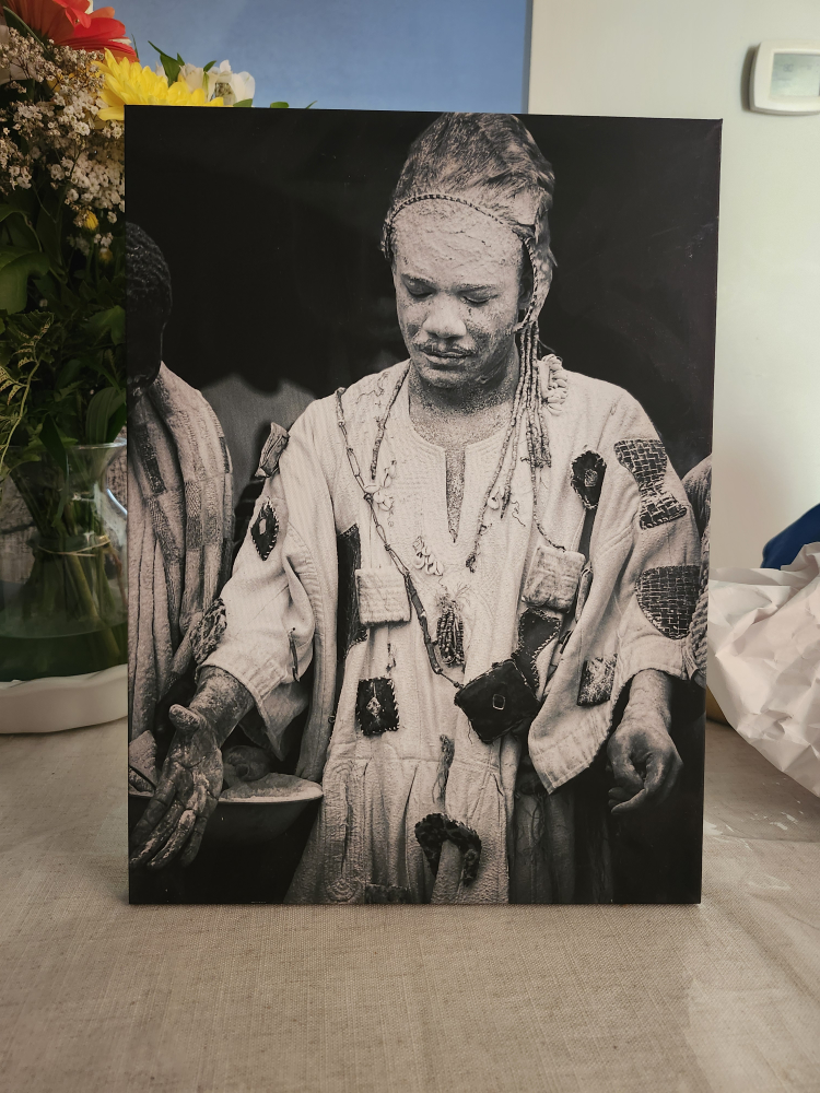 Black and White Canvas Print of a Person - photo 2