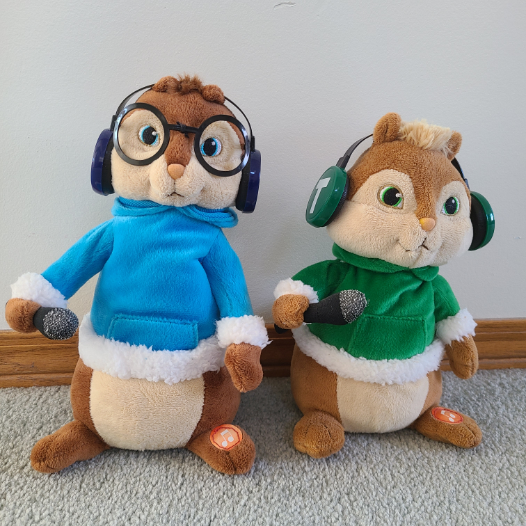 Theodore and Simon Singing Plush Toys