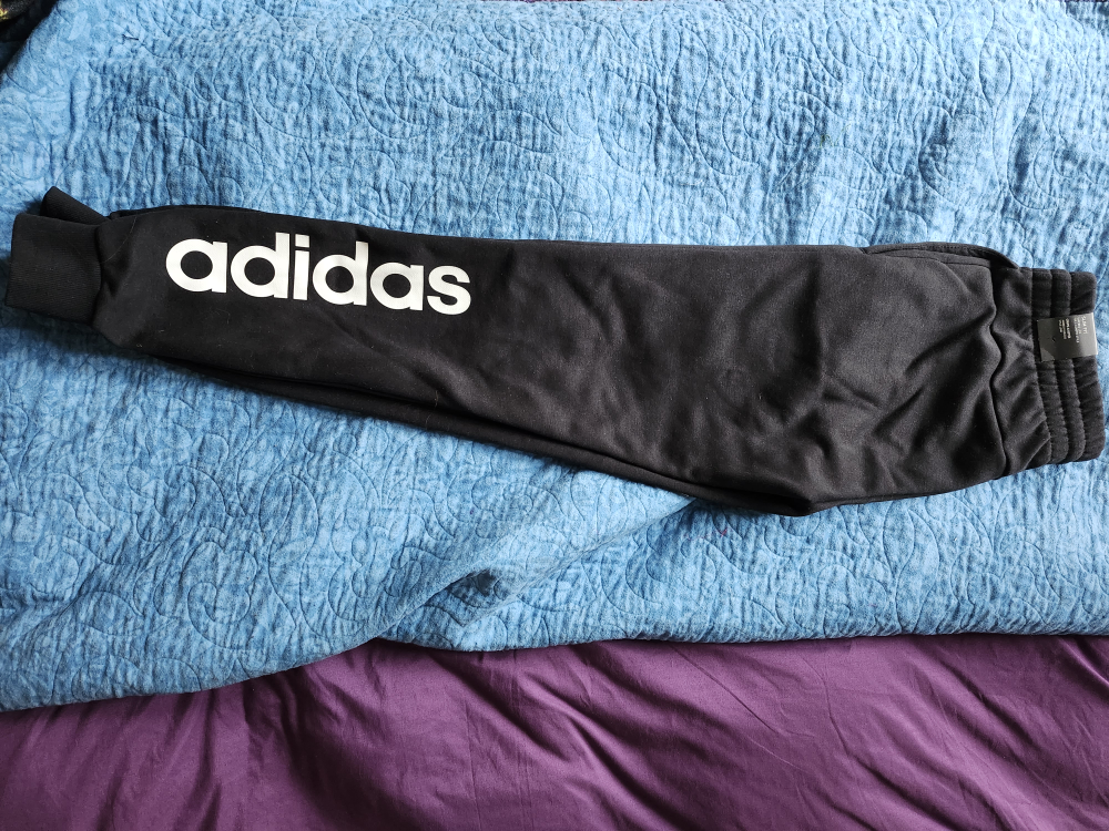 Adidas youth Black Slim Fit Joggers size small