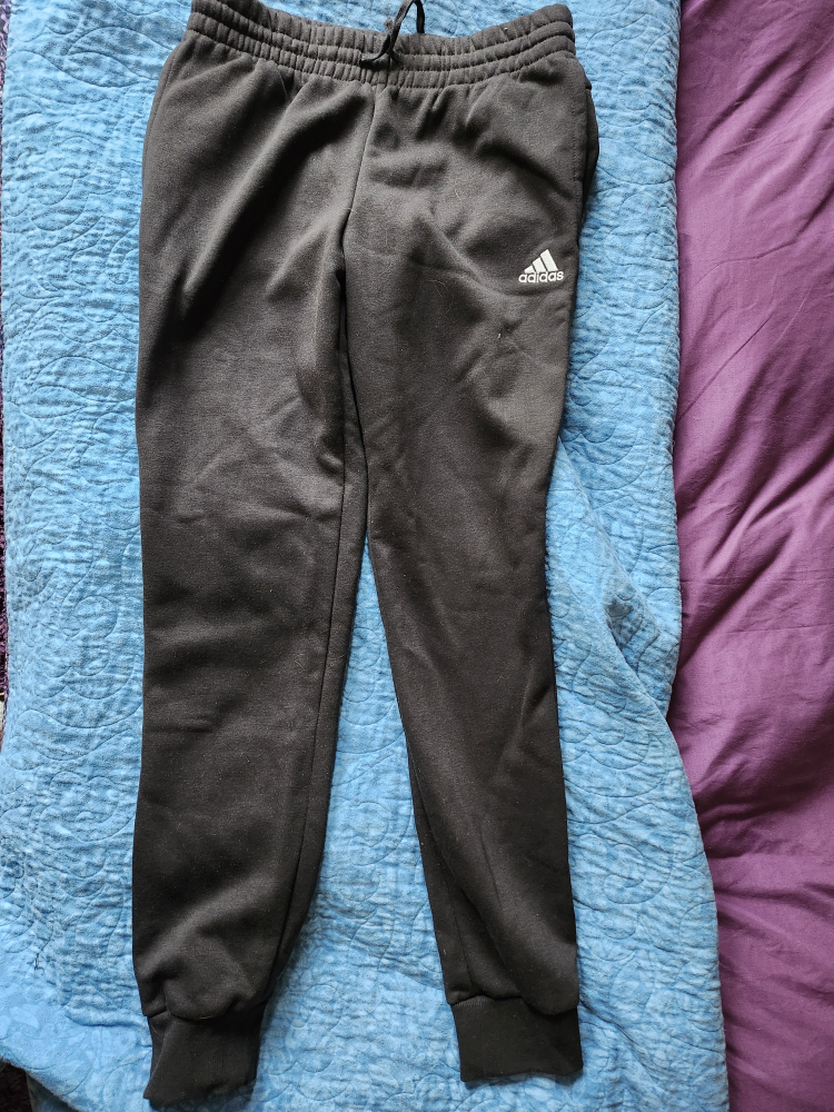 Adidas youth Black Slim Fit Joggers size small - photo 3
