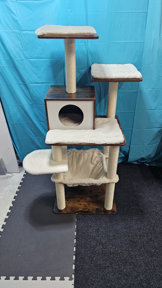 Feandrea Cat Tree Condo, 54.3-inch Multi-Level Cat Tower