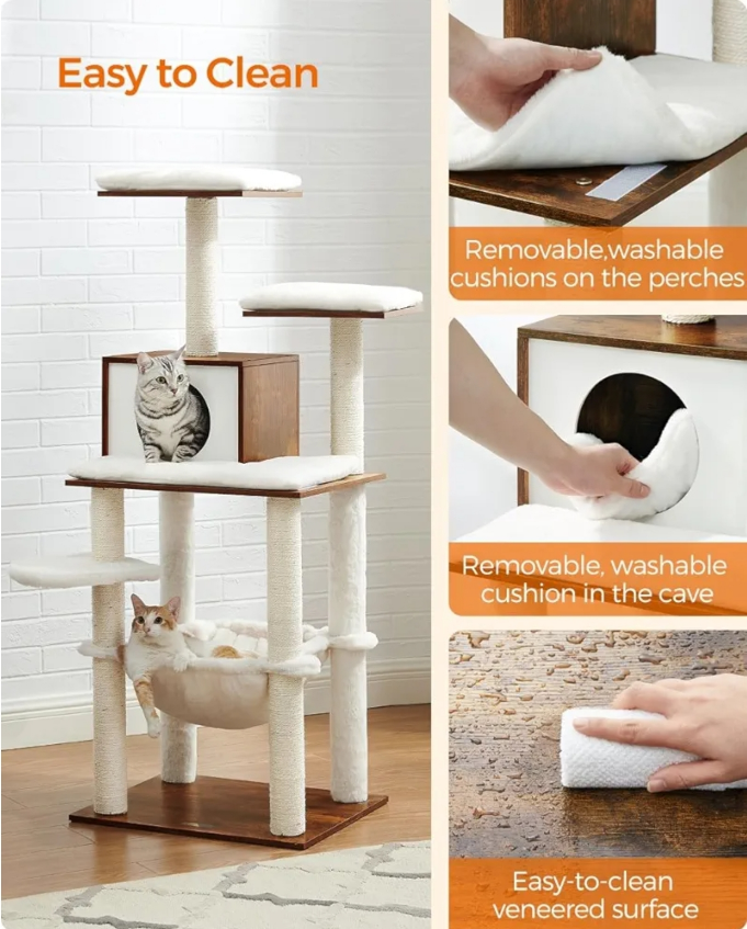 Feandrea Cat Tree Condo, 54.3-inch Multi-Level Cat Tower - photo 3