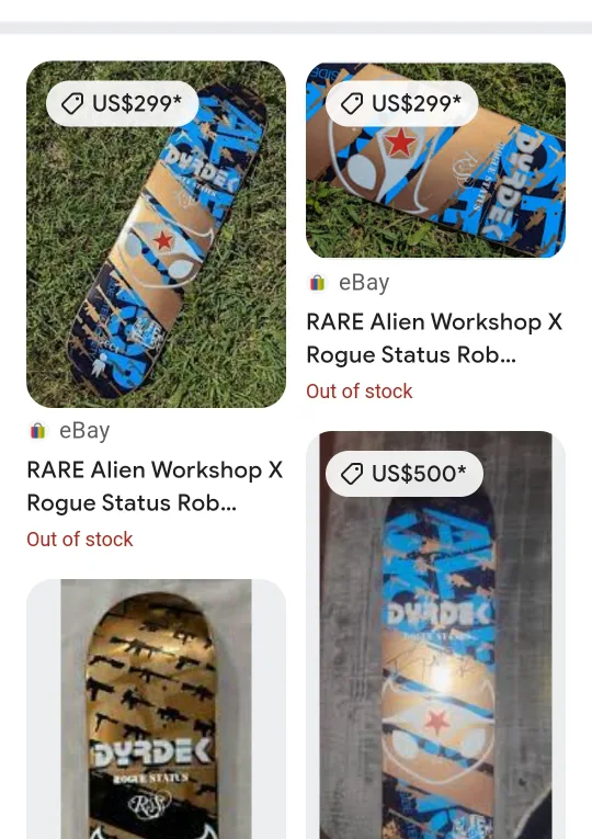 Rare Alien Workshop x Rogue Status Dyadic Skateboard Deck image indicator(3)