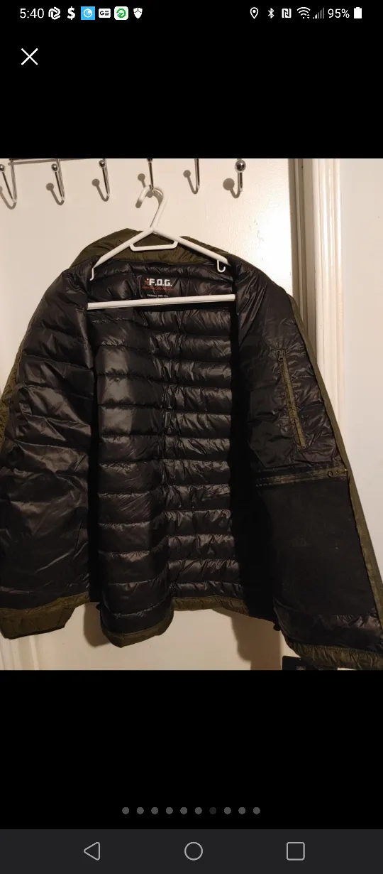 🥕LONDON FOG PACKABLE DOWN JACKET MENS LARGE BRAND NEW WITH TAGS image indicator(7)