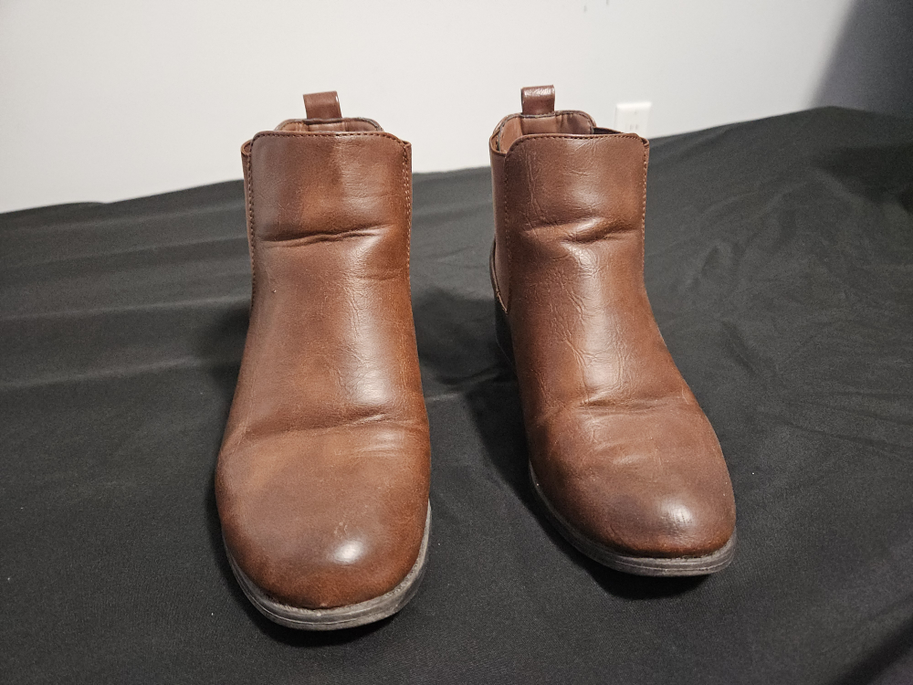 Brown  Ardene Leather Ankle Boots - photo 2