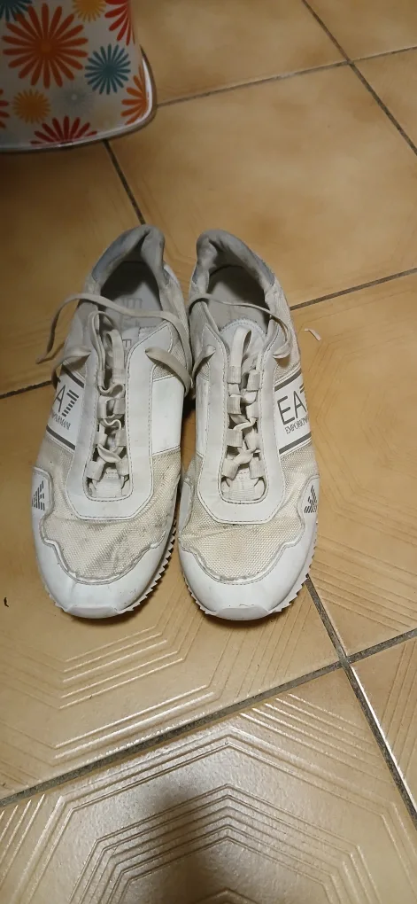 EA7 Emporio Armani White Sneakers - Size US 12 thumbnail