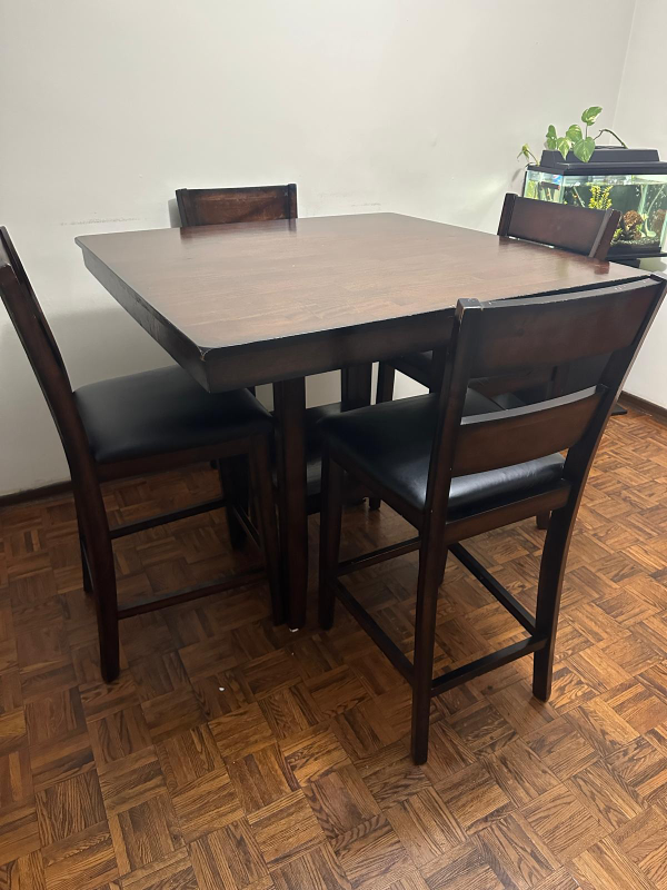 Square Dining Table Set with Four Chairs