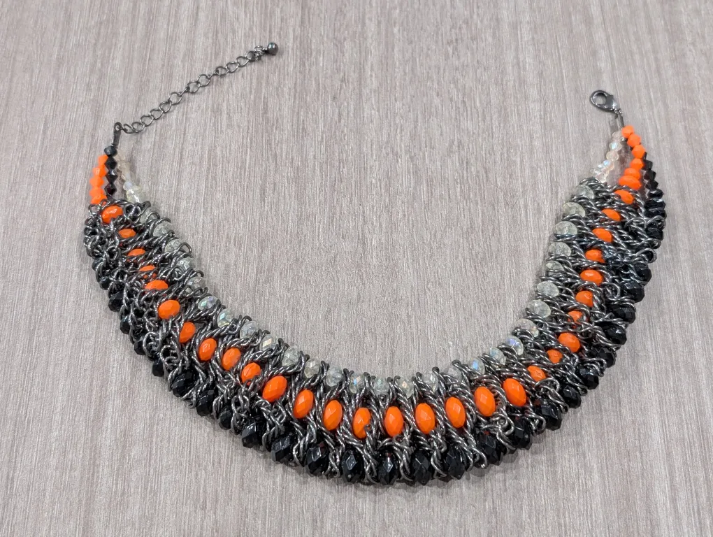 Like New: Statement Bib Multicolour Beaded Necklace image indicator(2)