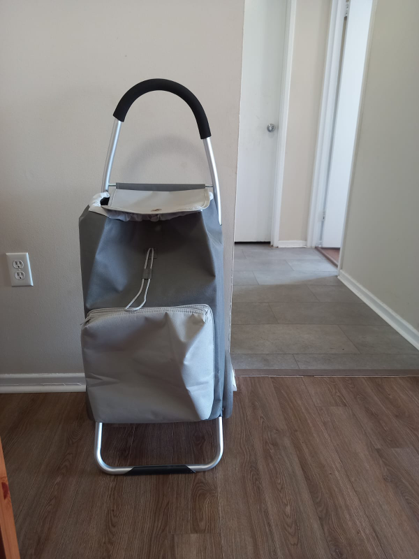 Grey Folding Shopping Cart - photo 2