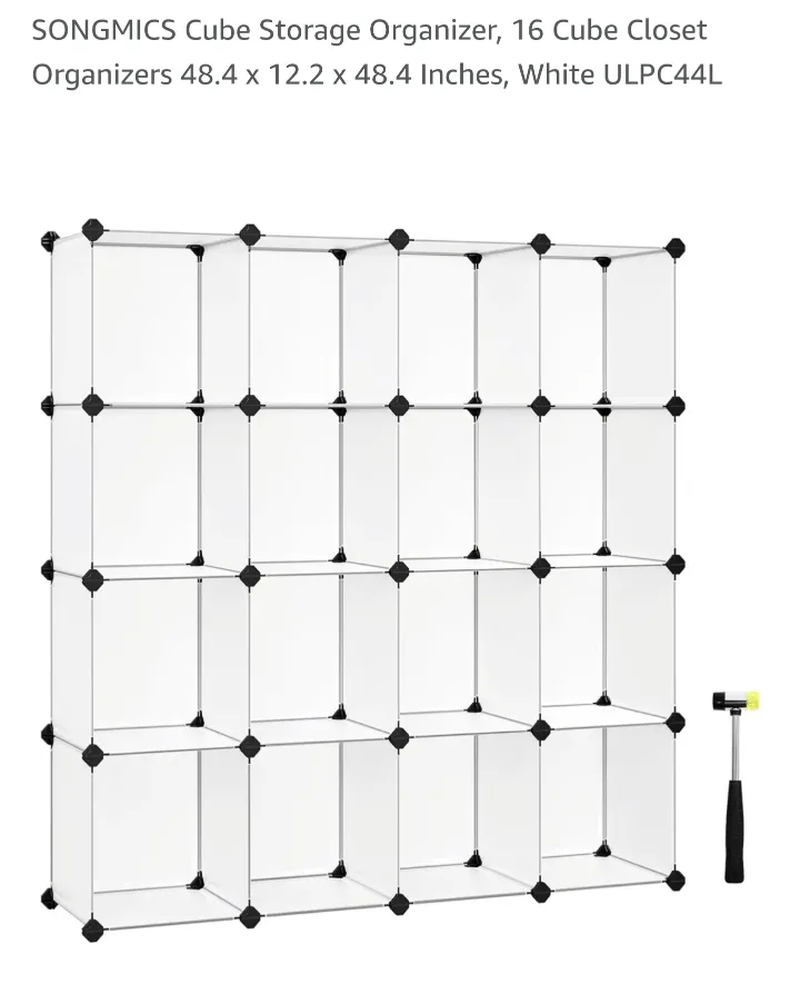 16 Cube Storage Organizer - White image indicator(3)