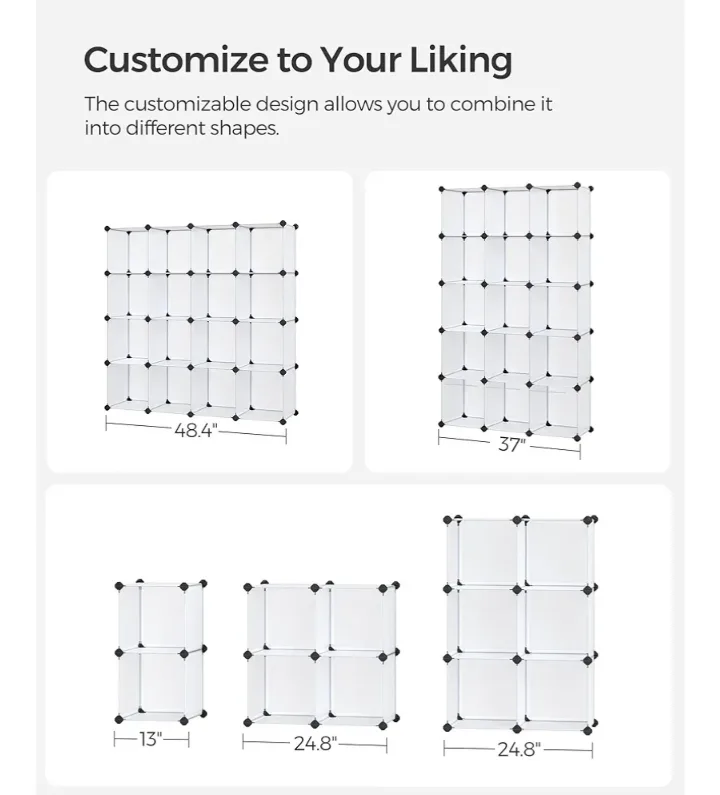16 Cube Storage Organizer - White image indicator(5)