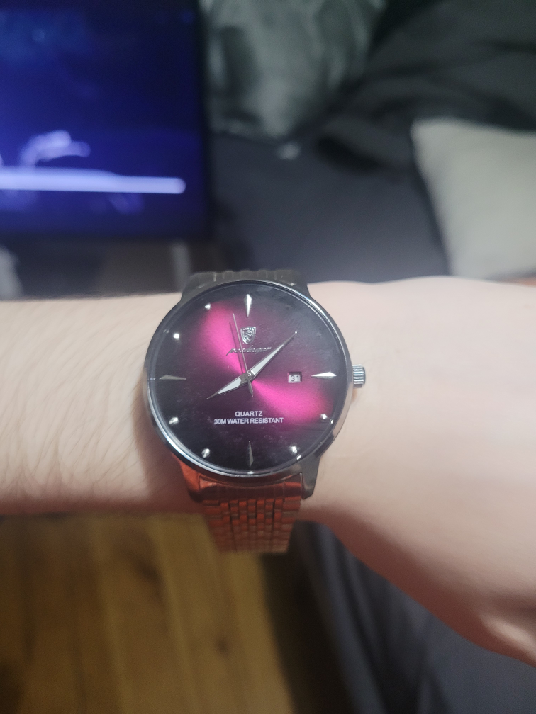 Men's Analogue Wristwatch with Silver Band - photo 3