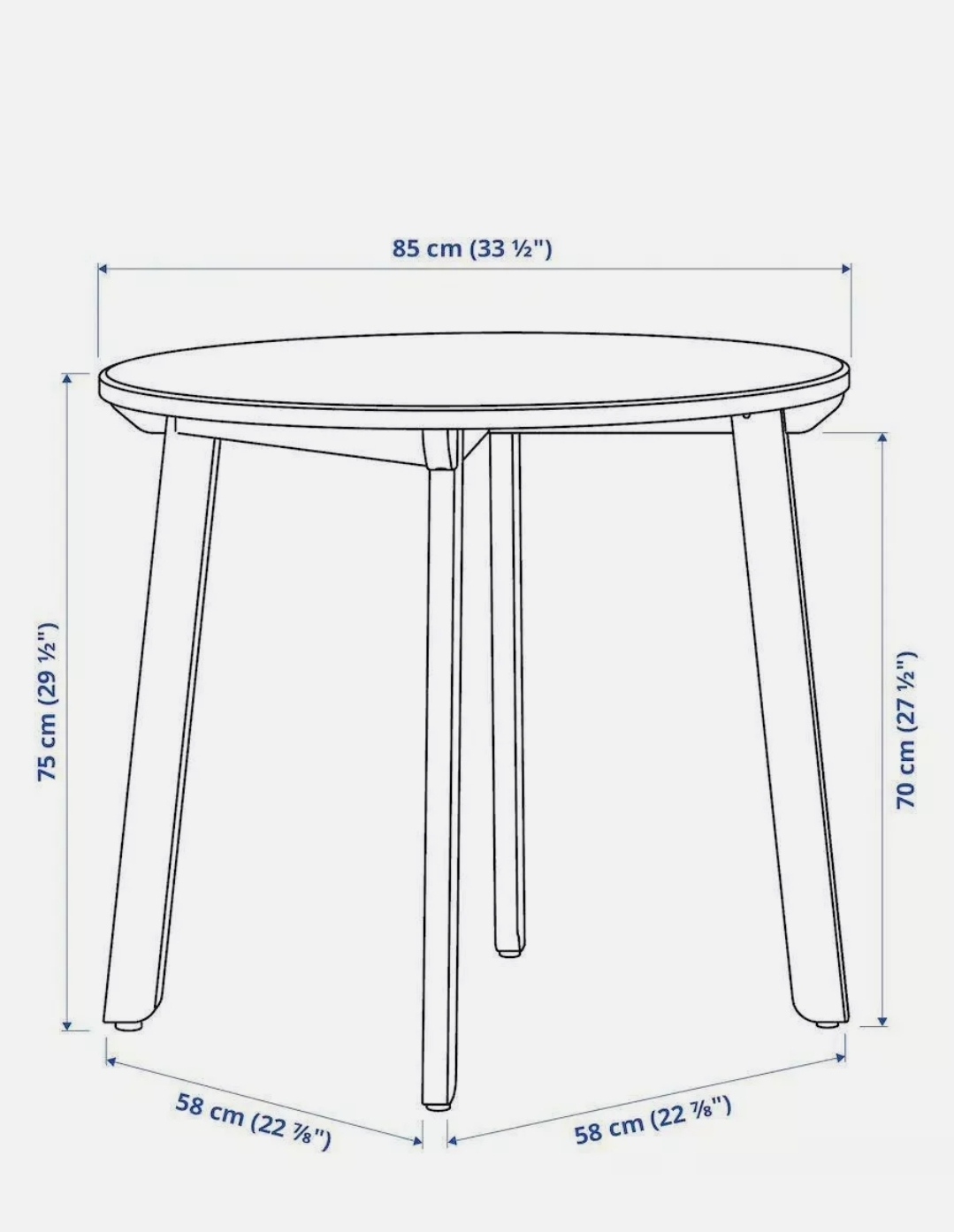 IKEA STEFAN Round Dining Table and 3 Chairs - photo 3