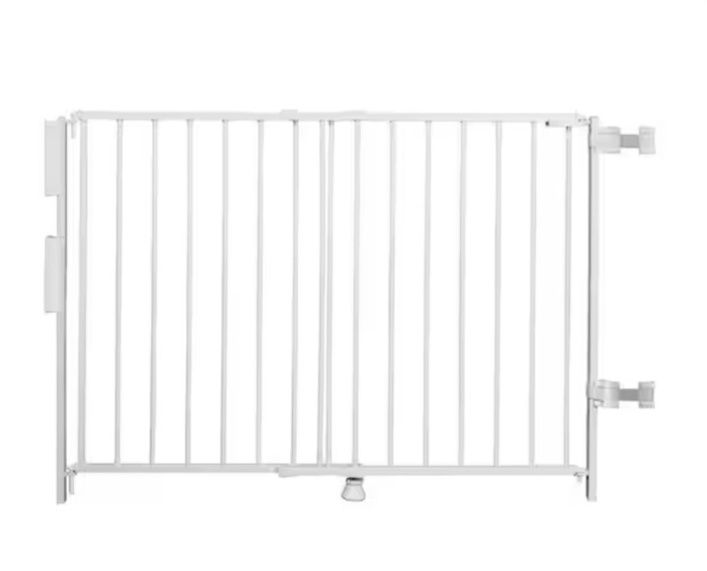 Regalo Top of Stairs Metal Baby Gate - White