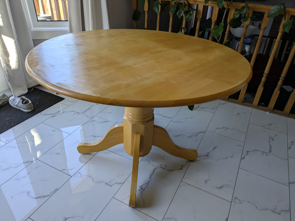 Round Drop-Leaf Table