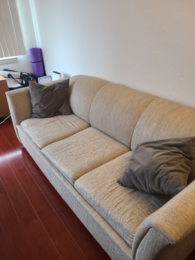 Beige Pull out Sofa Bed