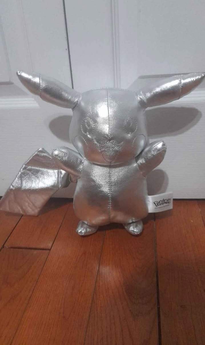 Silver Metallic Pikachu Plush Toy